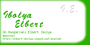 ibolya elbert business card